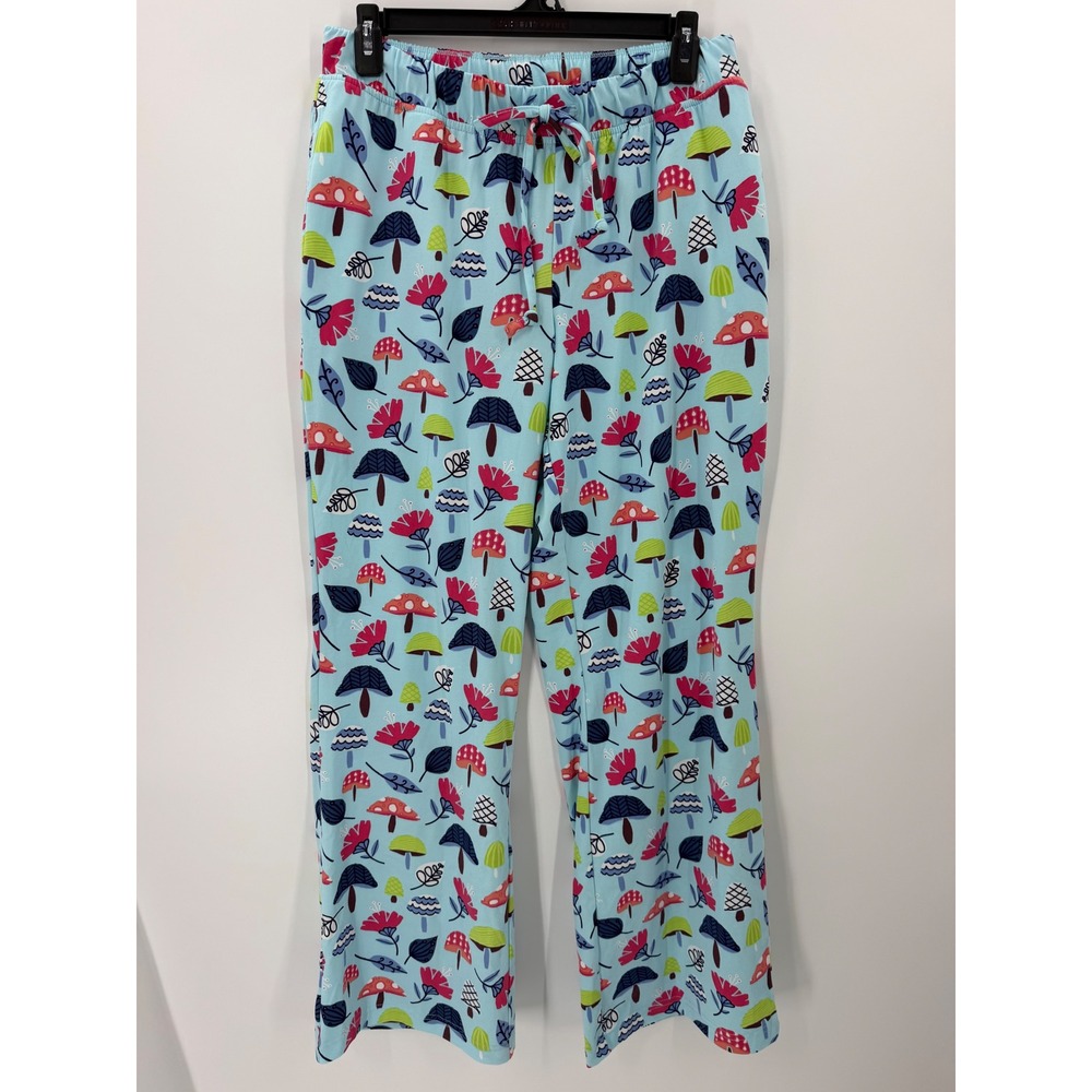 Celebrity Pink Mushroom Pajama Pants S Blue Fairycore Goblincore Lounge Y2K